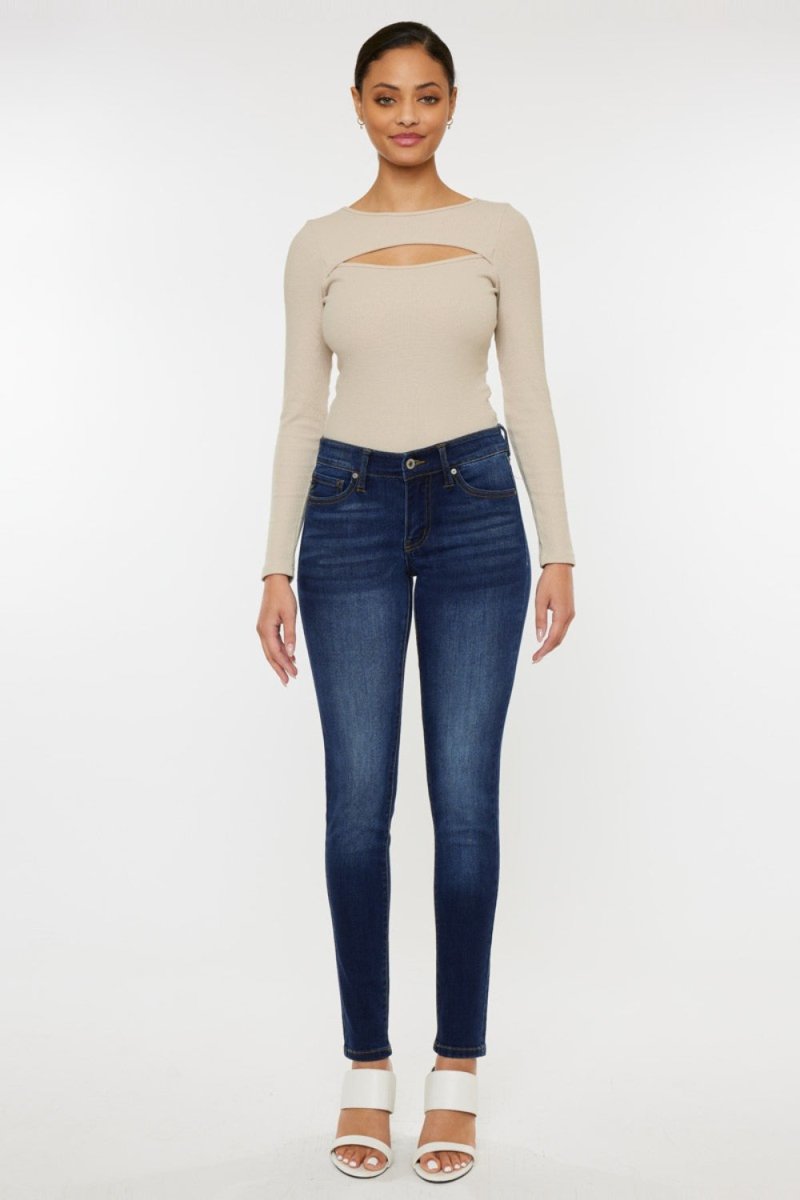 Kancan Mid Rise Gradient Skinny Jeans - Bottoms Sale